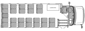 25 passenger with luggage rack