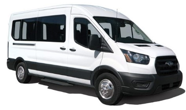 12 passenger off center aisle transit van