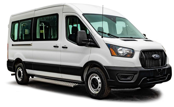 6 passenger 1 wheelchair rear loading transit van