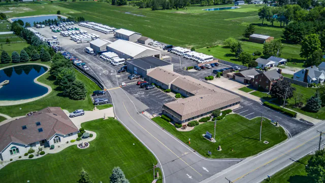 Aerial view of TESCO's Oregon, Ohio headquarters, service center and inventory lot